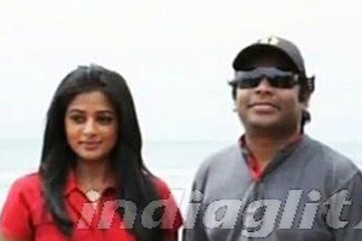 'Charulatha' team visits AR Rahman's shooting spot