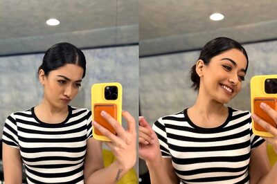 Rashmika Mandanna Channels Her Goofy Self As She Attempts To Get Mirror Selfies, Right; Photos