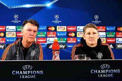 Manchester United coach Louis van Gaal criticises midfielder Bastian Schweinsteiger