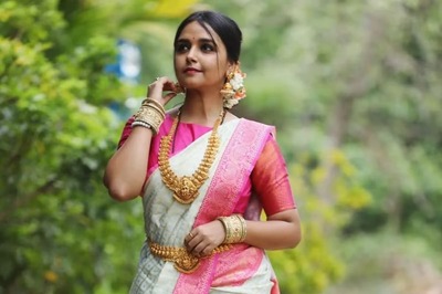 Actress Nisha Ravikrishnan's Dual Tone Saree Is Every Woman's Dream
