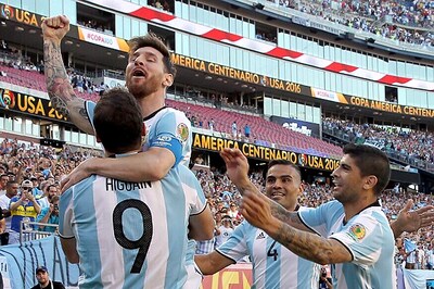 Lionel Messi scores as Argentina thrash Venezuela to enter Copa America Semi-Finals