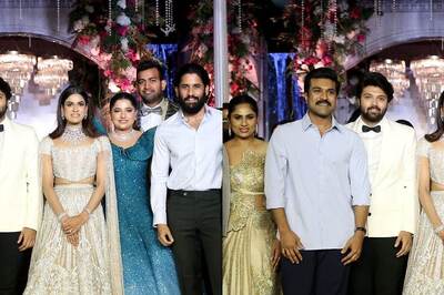 Ram Charan, Naga Chaitanya, Shankar Among Others Pose At Ashish Reddy-Advitha Reddy's Reception; See Here
