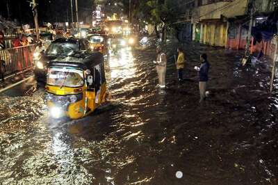 Visuals | Heavy Rains Cause Kilometres-Long Traffic Jams, Power Cuts In Hyderabad