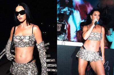 Katy Perry In Snakeskin Cutout Bralette And Micro Skirt Is Raising Temperature And How