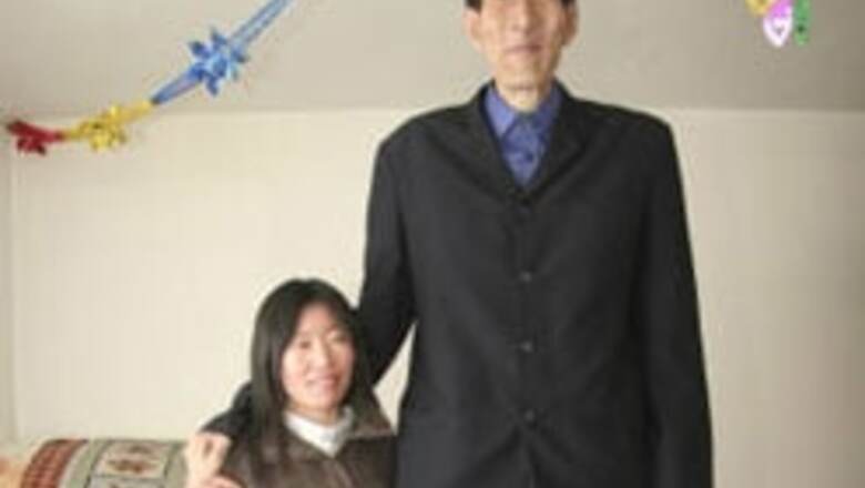 World's tallest man's wife is half his size