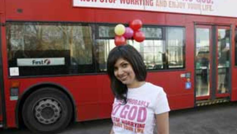 British atheists launch 'no God' ads on buses