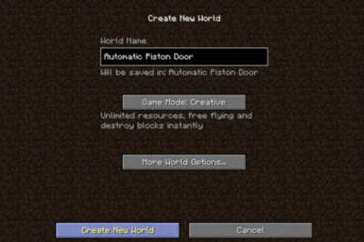 How to Make an Automatic Piston Door in Minecraft
