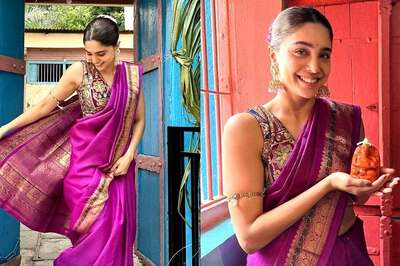 Sharvari Wagh Wears 35-Year-Old Saree From Her ‘Aaji’ To Celebrate Ganesh Chaturthi | Photos