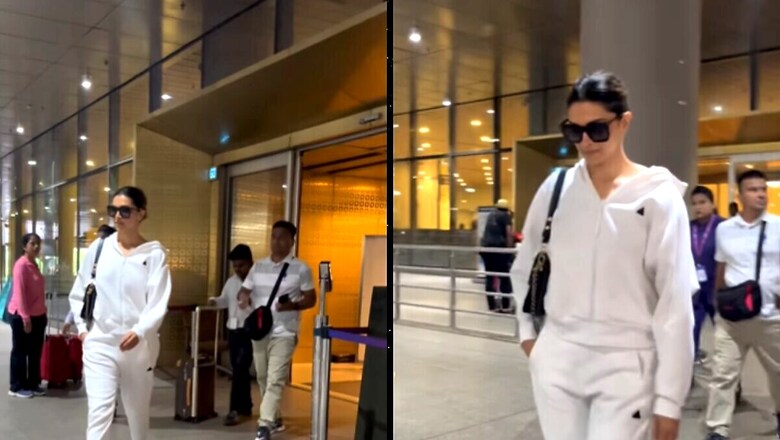 Deepika Padukone Floors Fans With Her All-White Athleisure Look At The Airport