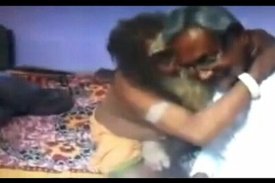 Watch: Tantrik hugs Bihar CM Nitish Kumar, berates him for joining hands with Lalu