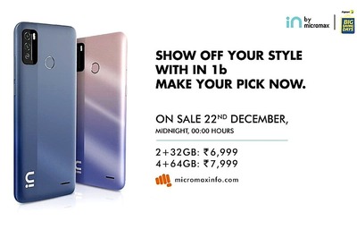 Micromax In 1b's Next Sale to Take Place on December 22: Price in India and Best Offers