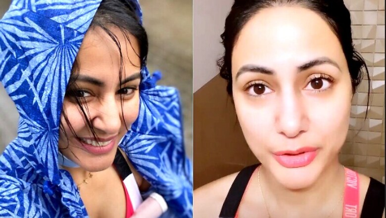 Hina Khan's 'Rainy Workout' Session Pictures Are Proof She Is Fitness Obsessed