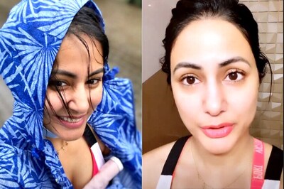 Hina Khan's 'Rainy Workout' Session Pictures Are Proof She Is Fitness Obsessed