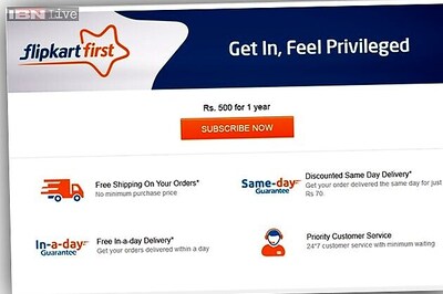 Flipkart First: Flipkart's paid subscription service goes live at Rs 500 a year; benefits include free shipping, free in-a-day delivery