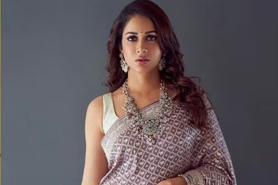 Actress Lavanya Tripathi Exudes Elegance In Muted Mauve Printed Saree