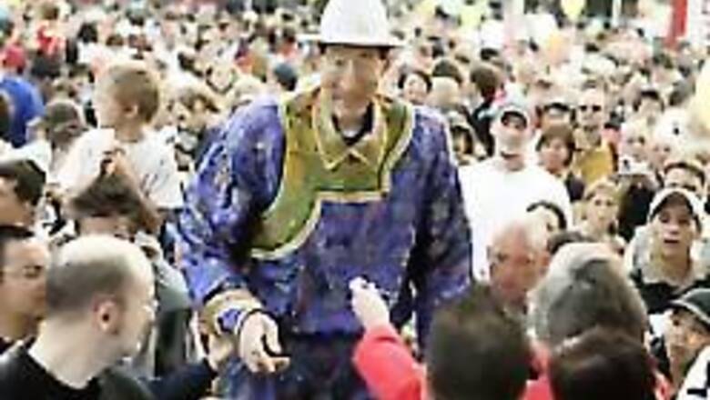 World's tallest man says he's happy