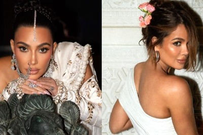 Kim Kardashian Poses With Lord Ganesha Idol, Khloe Wears Roses In Her Hair During Mumbai Visit; See Photos