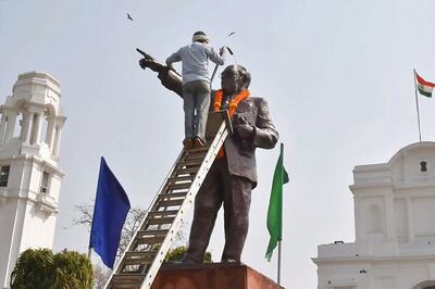 Another BR Ambedkar Statue Vandalized in Uttar Pradesh