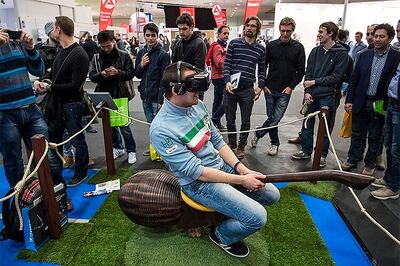 From Quidditch on a flying broomstick to red-light ping-pong: Eye-catching tech at CeBIT