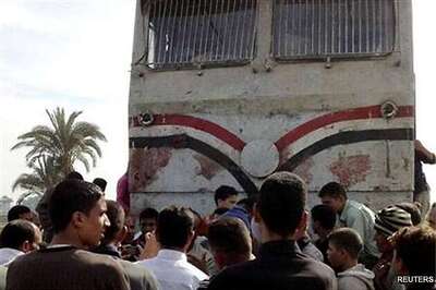 Train ploughs into school bus in Egypt, 50 killed