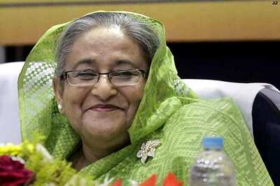 Bangladesh Prime Minister Sheikh Hasina meets Pranab Mukherjee, condoles demise of his wife