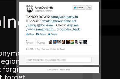 Anonymous hackers take down Samajwadi Party website
