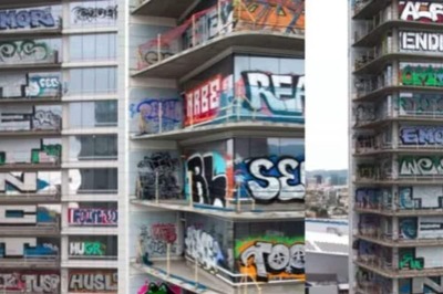 From Street Walls To Skyline: Graffiti Artists Paint Los Angeles' Skyscraper In Vibrant Colours