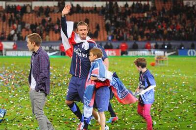 David Beckham walks off in tears after last home game