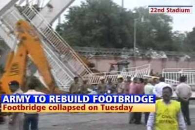Army to rebuild collapsed footbridge at stadium