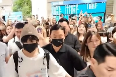 Watch: BTS Star Jungkook Gets Mobbed At Airport, Tries To Protect Fan From Falling