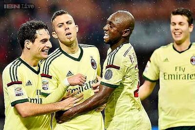 AC Milan beat Udinese 2-0; Genoa win 3-0 at Cesena in Serie A