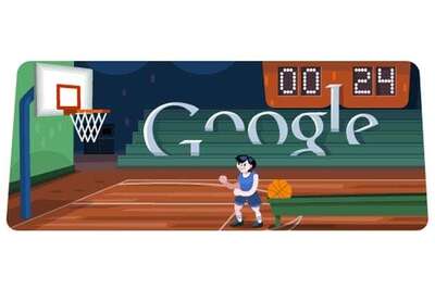 London 2012 basketball doodle: Shoot and score