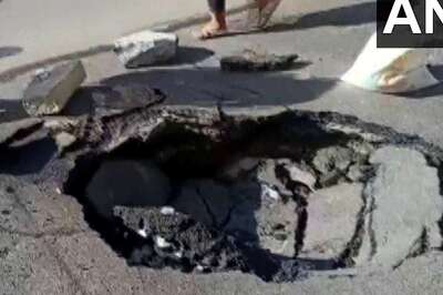 Portion of Road Caves in at Mahalakshmi Layout in Bengaluru
