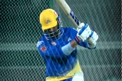 WATCH: CSK Skipper MS Dhoni Smashes the Ball Hard in Nets Ahead of IPL 2023