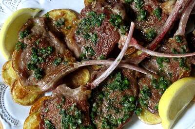 Lamb Chops With Mint Herb Sauce is Tasty St Patrick's Dish