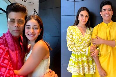 Karan Johar Hugs Ananya Panday, Shanaya Kapoor and Kiara Advani Deck Up For Diwali Puja; See Pics