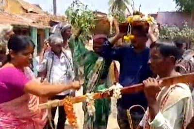 In This Karnataka Village, Saree-clad Man Leads Procession To Please Rain God Varuna