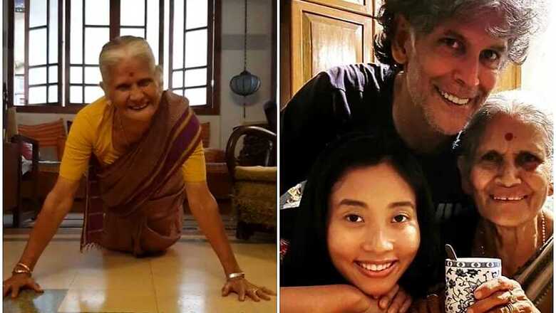 Milind Soman's Mother Usha Celebrates 81st Birthday in Lockdown with 15 Push-ups