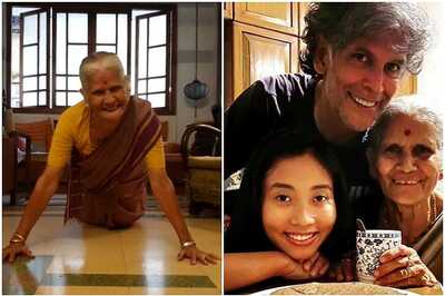 Milind Soman's Mother Usha Celebrates 81st Birthday in Lockdown with 15 Push-ups