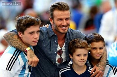 David Beckham becomes 'taxi driver' for his kids