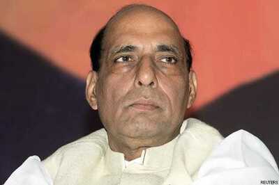Fearing CBI action, Lalu 'forced' to support Congress, says Rajnath