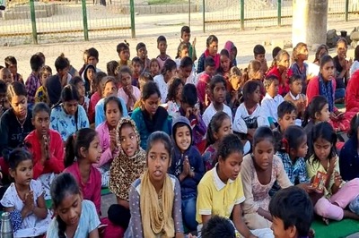Government Teachers In Karnal Transform Stone Slabs Into Classroom For Underprivileged Children