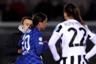 WATCH: Chelsea's Sam Kerr Bowls Over Pitch Invader, Crowd Boos as She is Booked