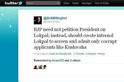 BJP should create an internal Lokpal: Singhvi