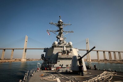 US Warship Downs Three Iranian Drones and Ballistic Missile Fired By Houthis