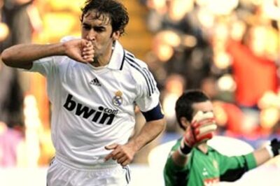 Raul breaks record as Real smash Sporting Gijon