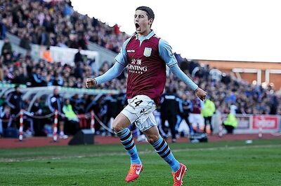 Aston Villa beat Stoke 3-1 with two late goals