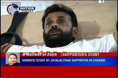 Jayalalithaa's supporter nails his arms, legs to a cross, urges her to come back to power