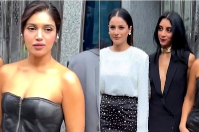 Bhumi Pednekar Looks Hot In Black Dress As She Promotes Thank You For Coming With Her Girl Gang; Watch