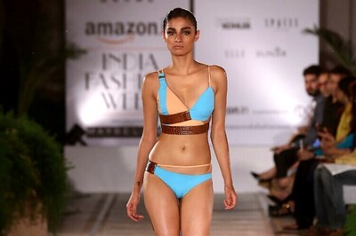 AIFW SS'16: Shivan & Narresh showcase bold and sassy bikini-saris and maillots on the ramp